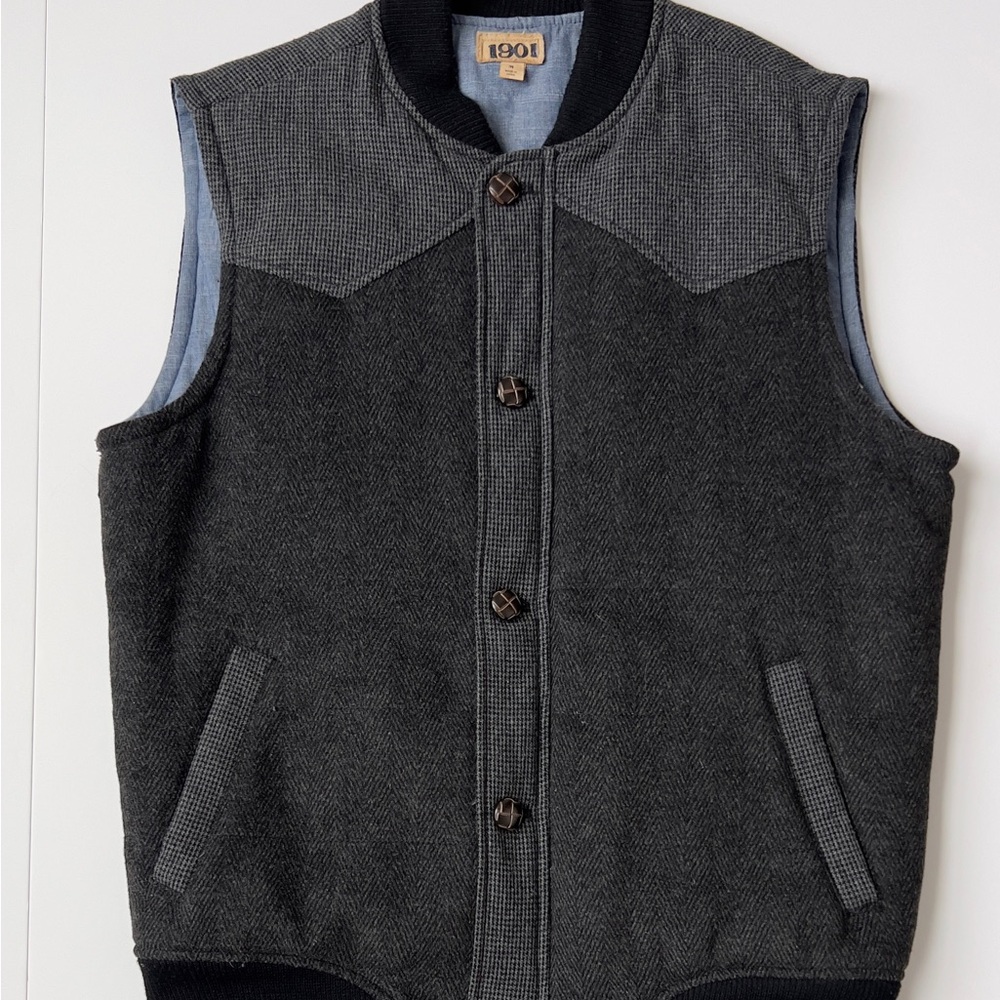 Men's Gray Wool Vest